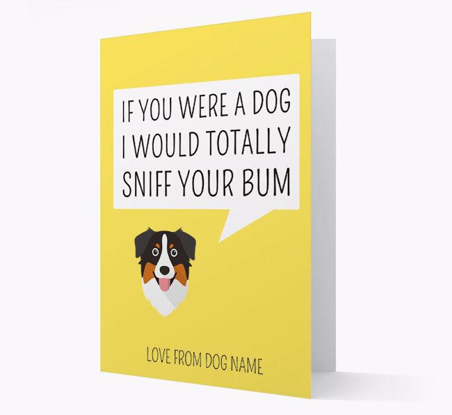 Personalised 'I'd Sniff Your Bum' Card